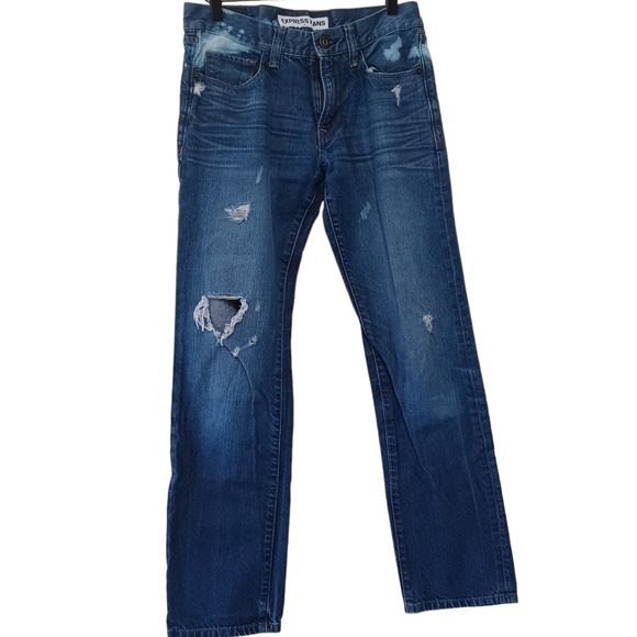 EXPRESS JEANS ROCCO Slim Fit Distressed Size: 29X32 - Picture 1 of 5